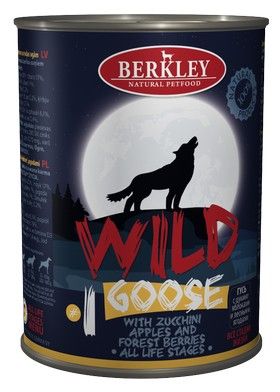 Berkley Wild Гусь с цукини, яблоками и лесными ягодами №1 консервы для собак 400 г 1