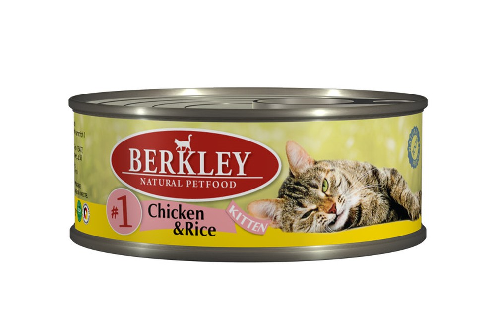 Berkley Цыпленок/Рис №1 консервы для котят 100 г 1