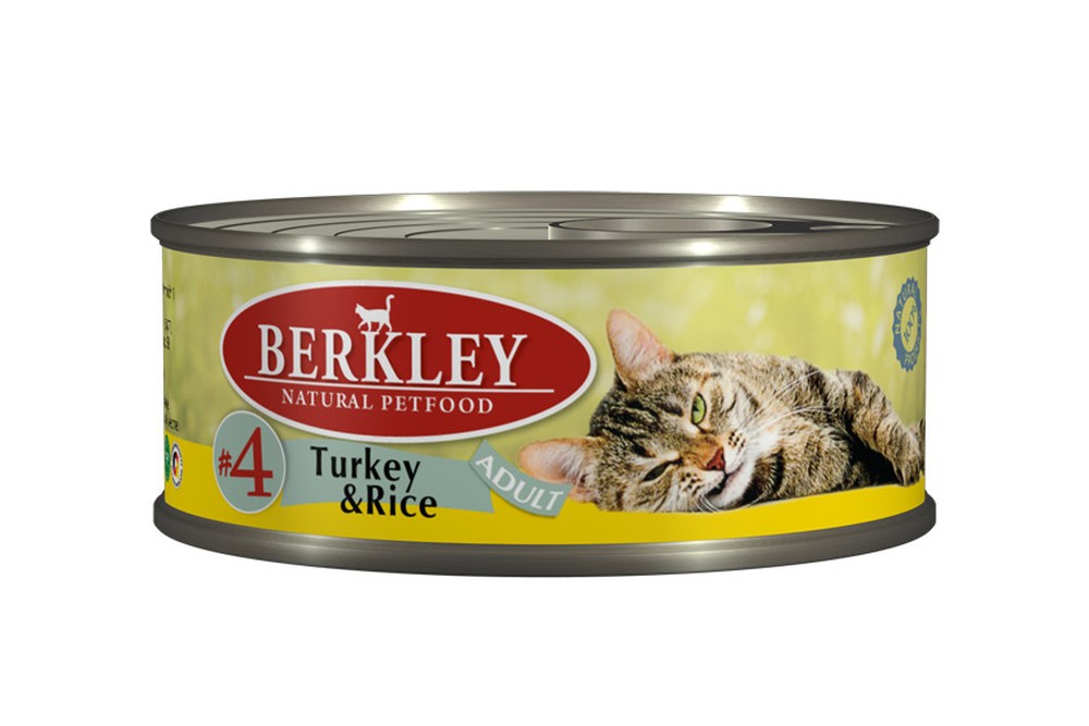 Berkley Индейка/Рис №4 консервы для кошек 100 г 1