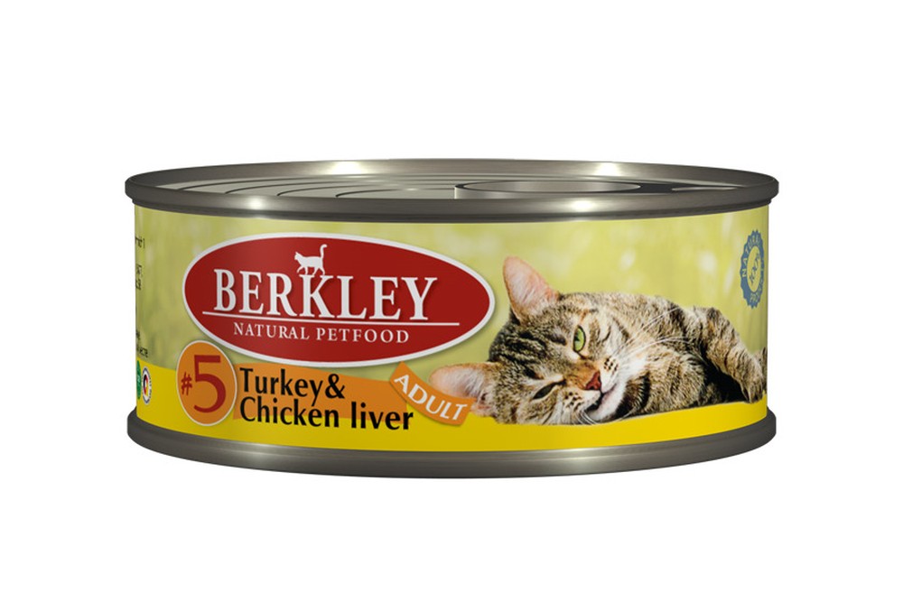 Berkley Индейка/Куриная печень №5 консервы для кошек 100 г 1