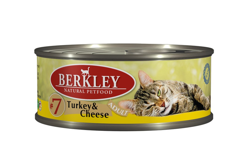 Berkley Индейка/Сыр №7 конс для кошек 100 г 1