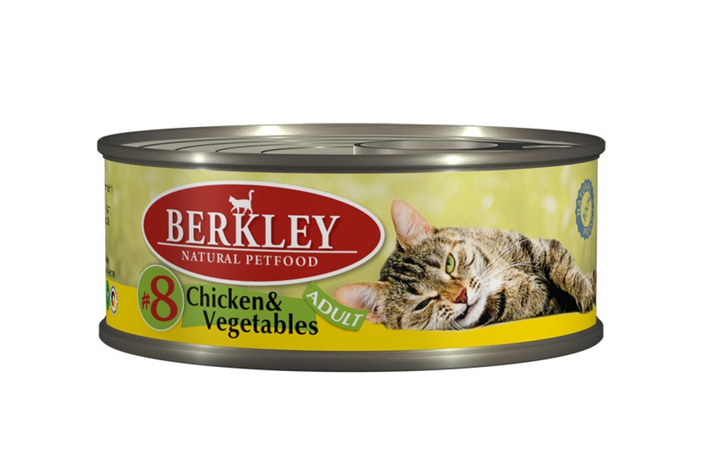 Berkley Цыпленок/Овощи №8 консервы для кошек 100 г 1