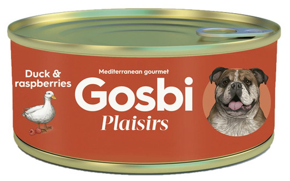 Gosbi Plaisirs Утка/малина консервы для собак 2