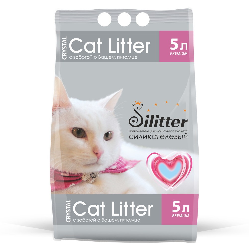 Наполнитель Silitter силикагелевый голубой для кошек 1