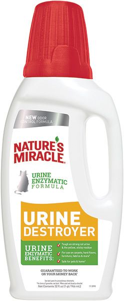 Уничтожитель 8 in 1 Natures Miracle Urine Destroyer пятен, запахов и осадка от мочи кошек 946 мл 1