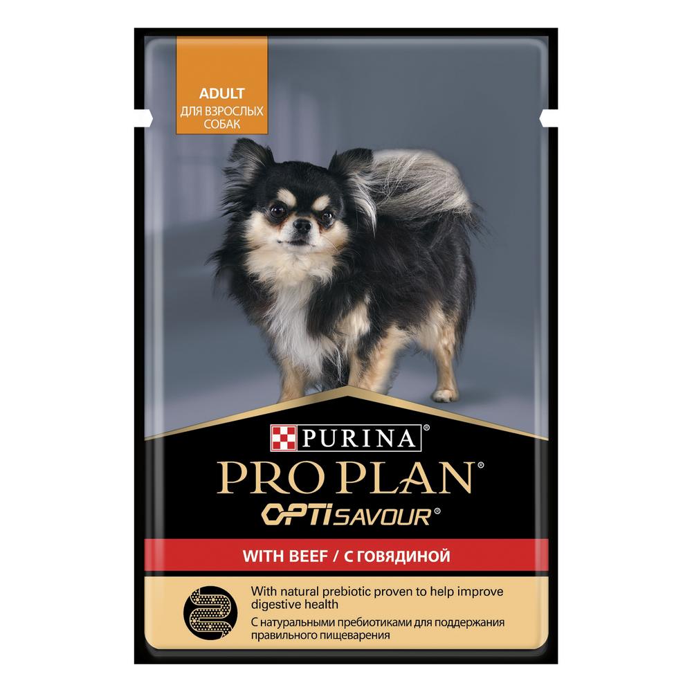 Pro Plan Dog Opti Savour Adult Говядина пауч для собак 100 г 1