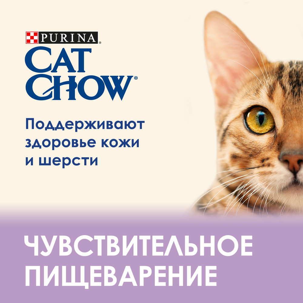 Cat Chow Sensitive Лосось/Кабачок пауч для кошек 85 г 2