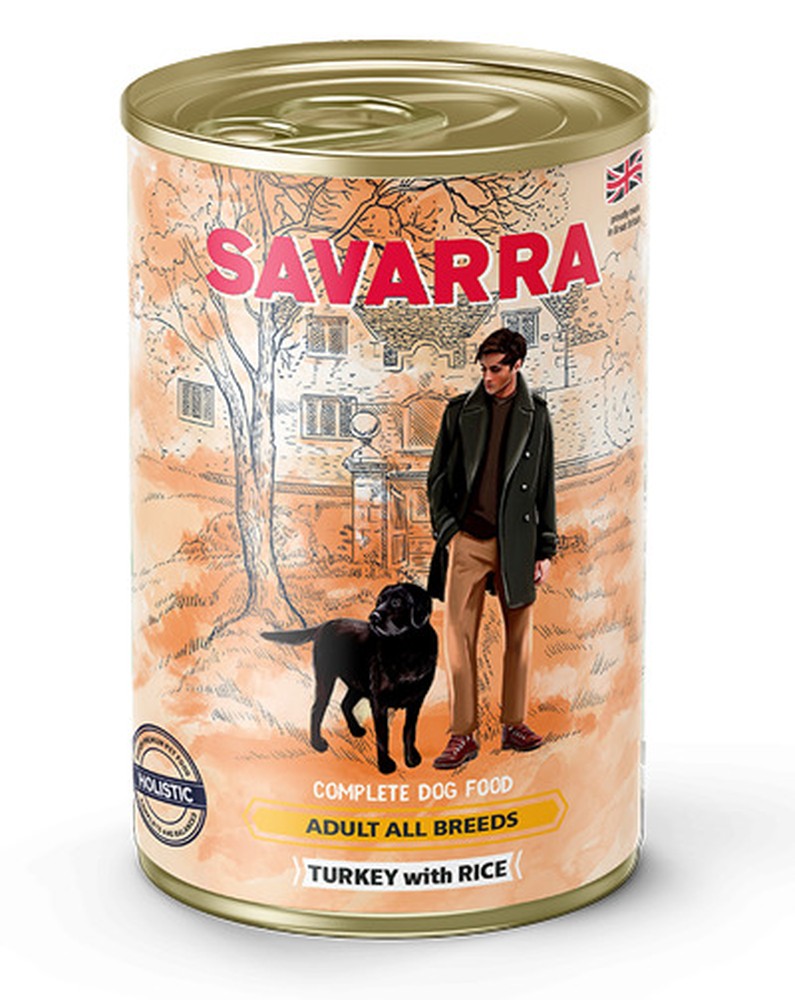 Savarra Индейка/Рис/Морковь консервы для собак 395 г 1