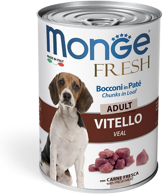 Monge Fresh Мясной рулет Телятина консервы для собак 400 г 1