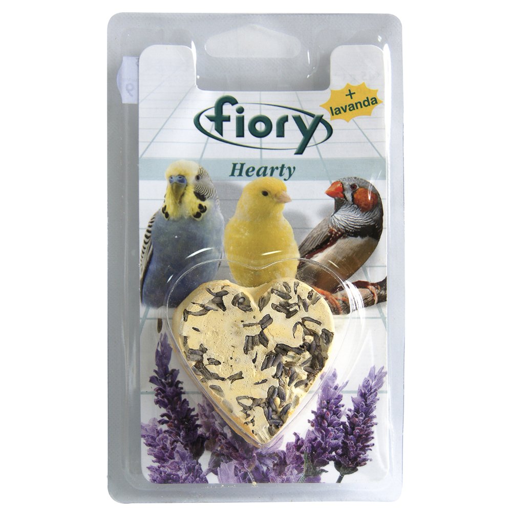 Fiory БИО камень в форме сердца с лавандой для птиц 100 г 1