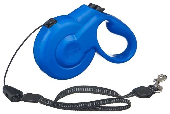 Рулетка Fida Styleash с выдвижным шнуром голубая для собак 1