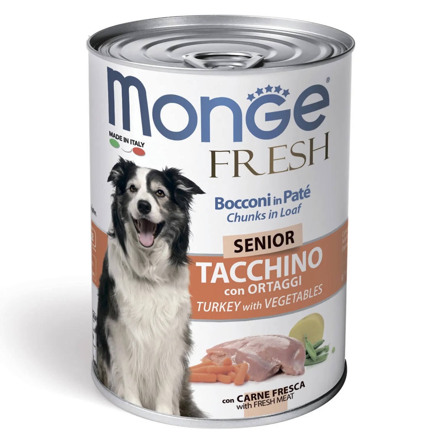 Monge Fresh Senior мясной рулет/индейка/овощами консервы для собак 400г 1