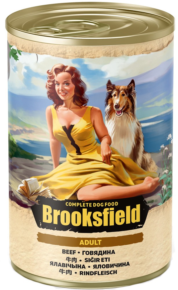 Brooksfield Adult Dog Говядина/рис консервы для собак 400 г  1