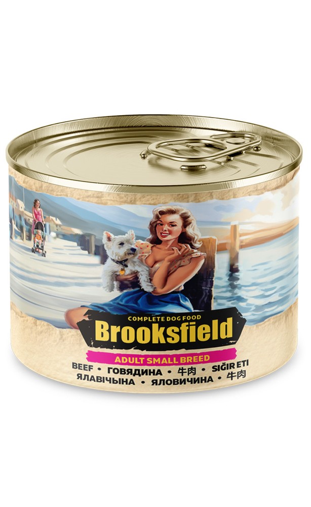 Brooksfield Adult Small Breed Dog Говядина/рис консервы для собак 200 г 1