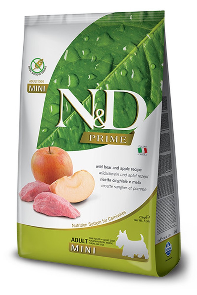 Farmina N&D Prime Adult Mini Мясо дикого кабана/Яблоко для собак 1