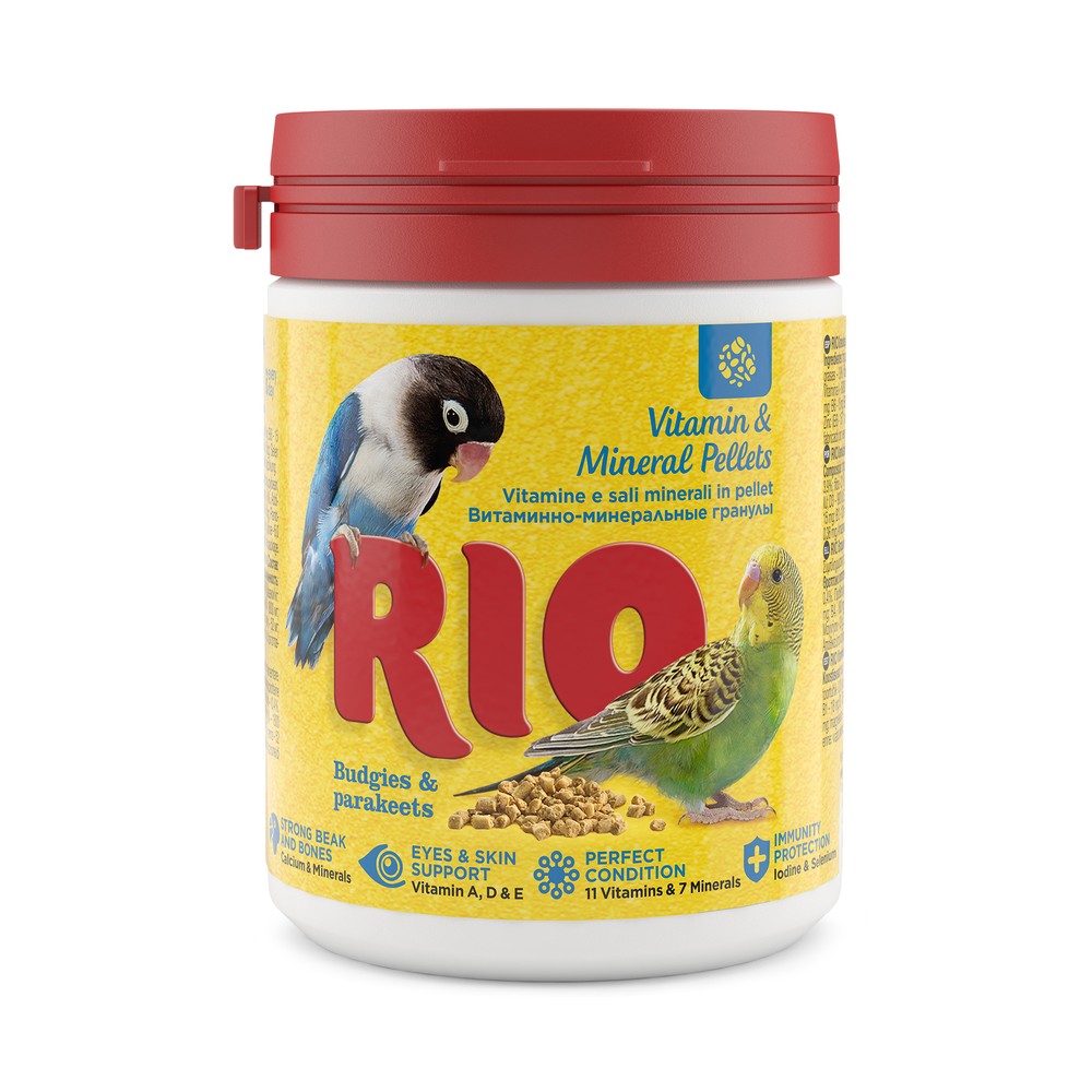 Rio витаминно-минеральные гранулы для волнистых и средних попугаев 120 г