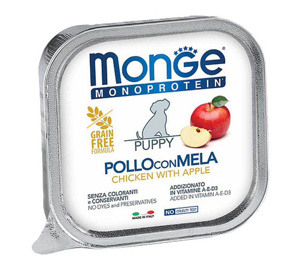 Monge Monoprotein Fruit Курица/яблоко консервы для щенков 150 г 1