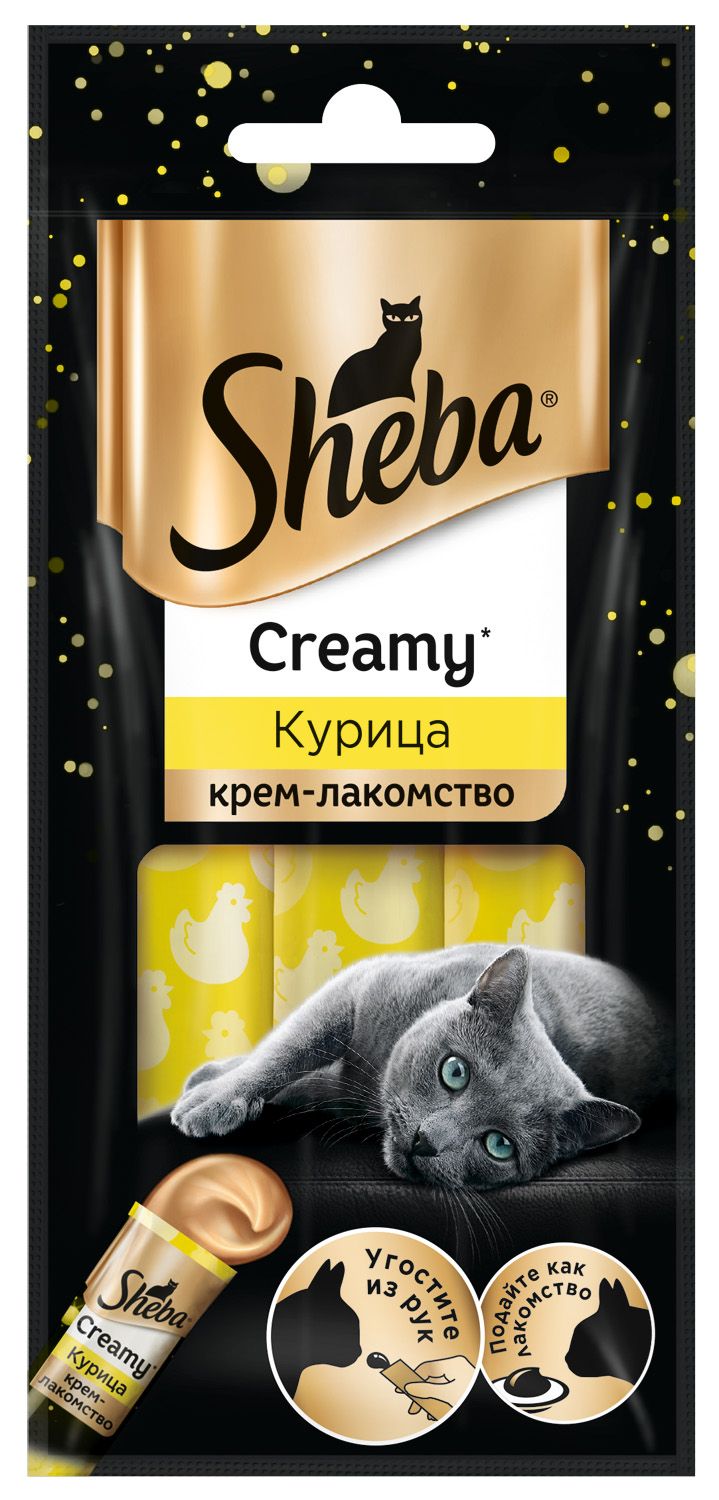 Крем-лакомство Sheba Курица для кошек 3 шт по 12 г 1