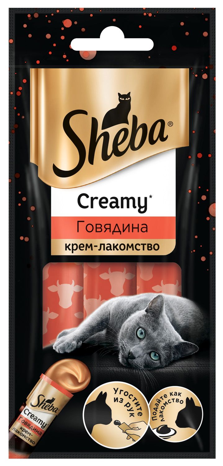 Крем-лакомство Sheba Говядина для кошек 3 шт по 12 г 1