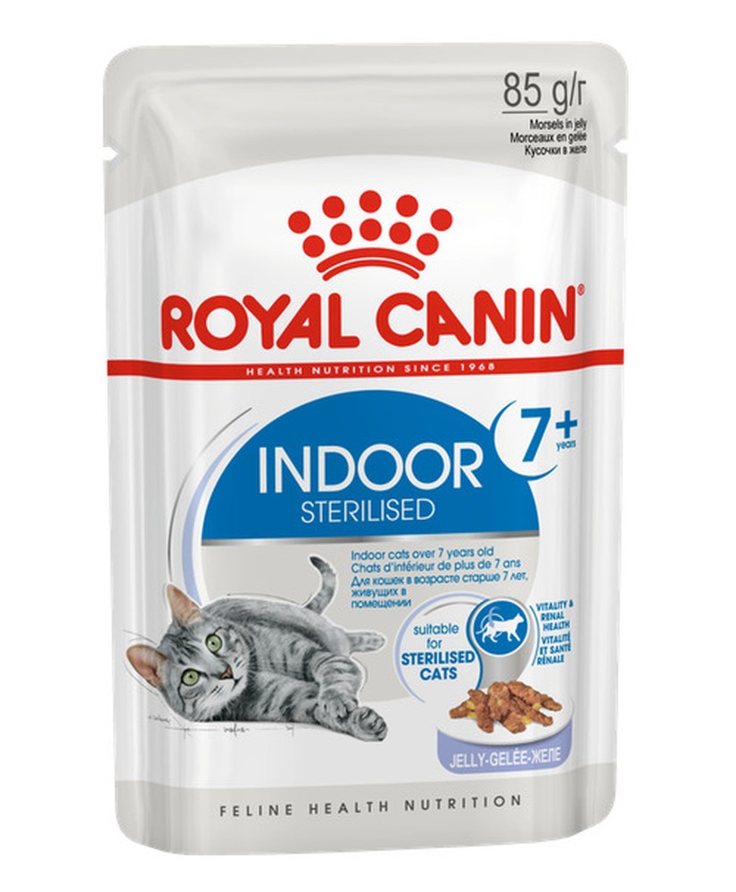 Royal Canin Indoor Sterilised 7+ желе пауч для кошек 85 г 1