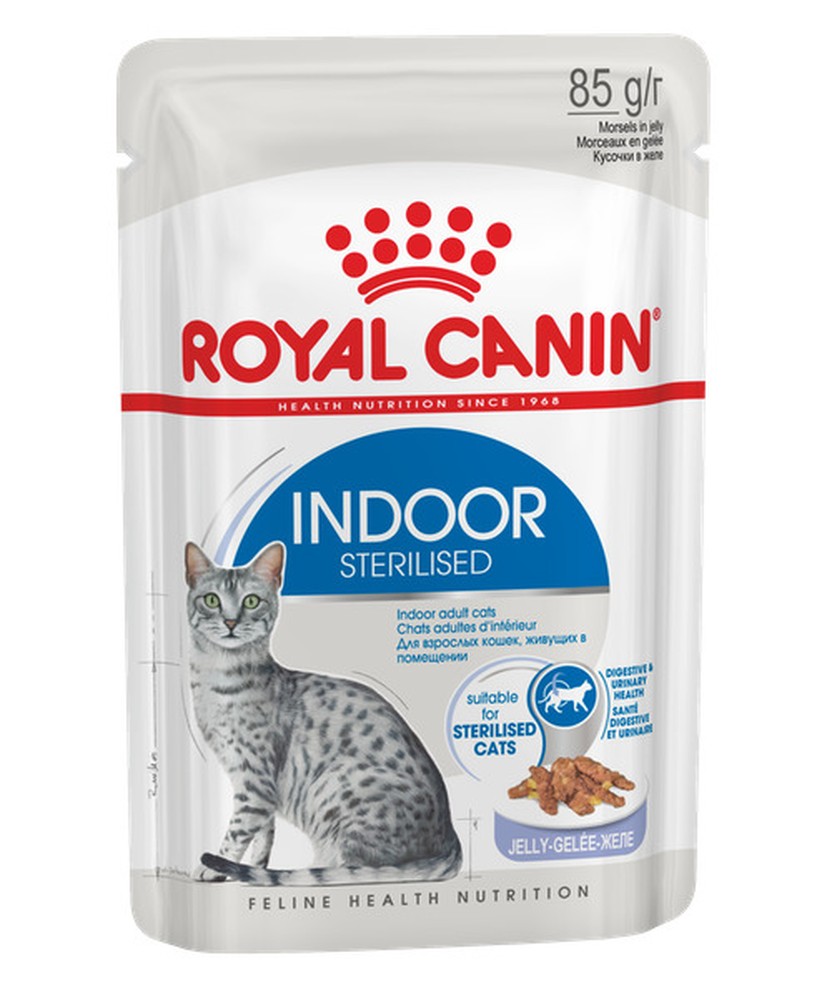 Royal Canin Indoor Sterilised желе пауч для кошек 85 г	 1