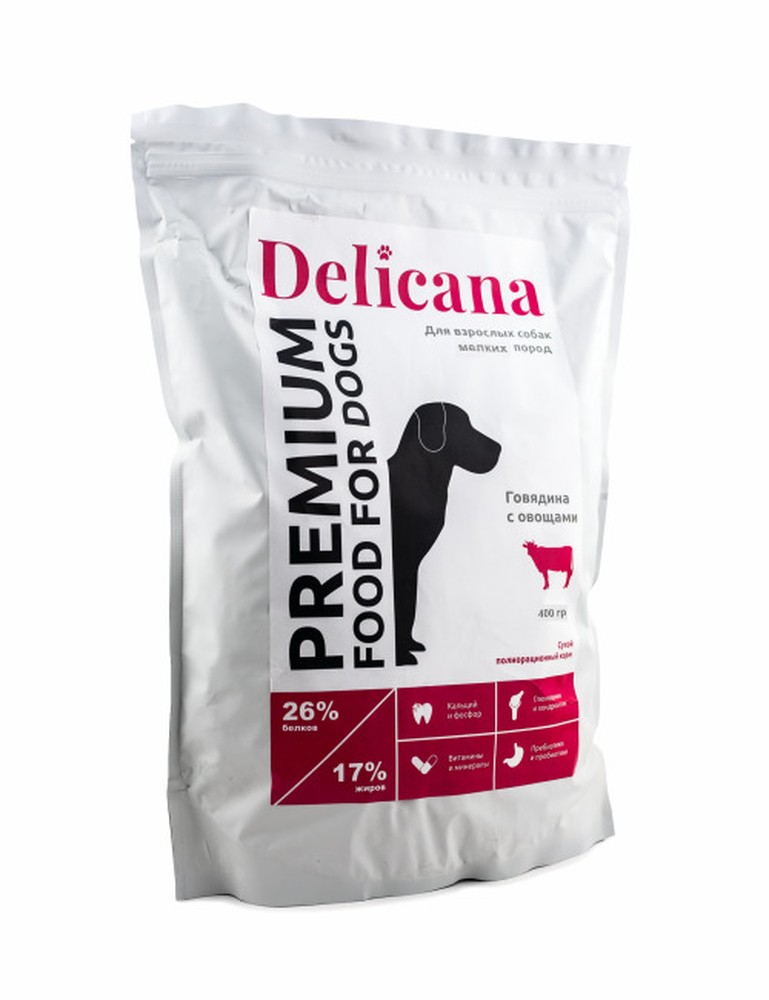 Delicana Говядина с овощами для собак мелких пород 1