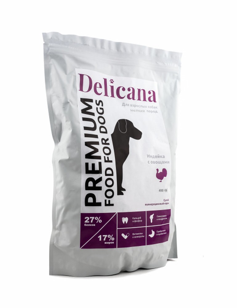Delicana Индейка с овощами для собак мелких пород 1