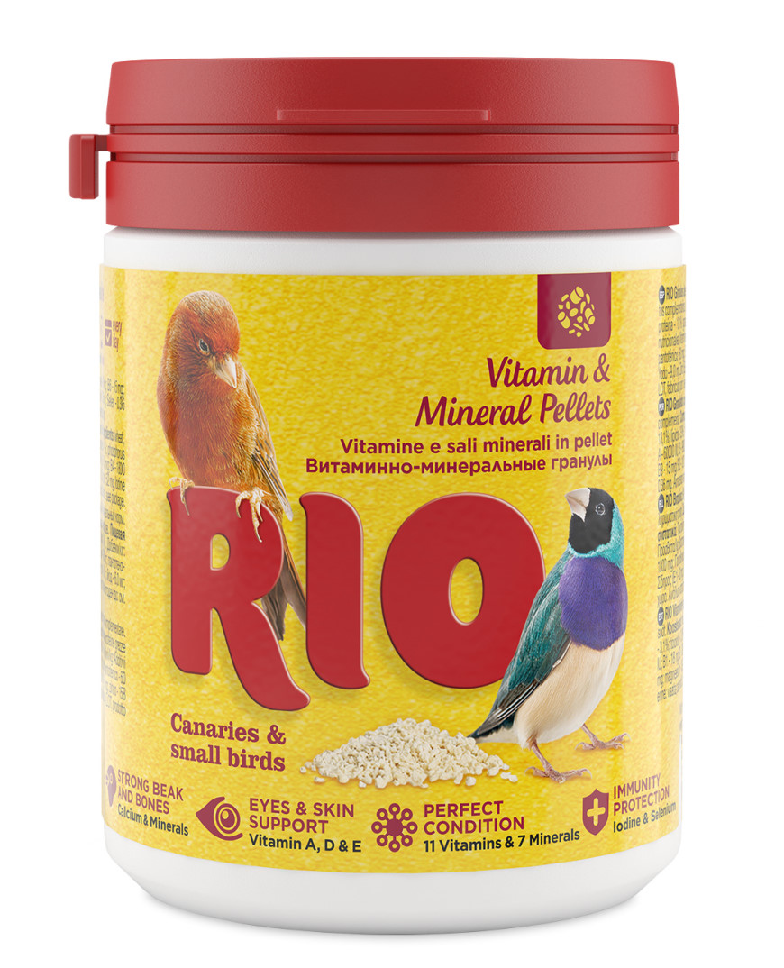 Rio витаминно-минеральные гранулы для канареек, экзотов и мелких птиц 120 г 1