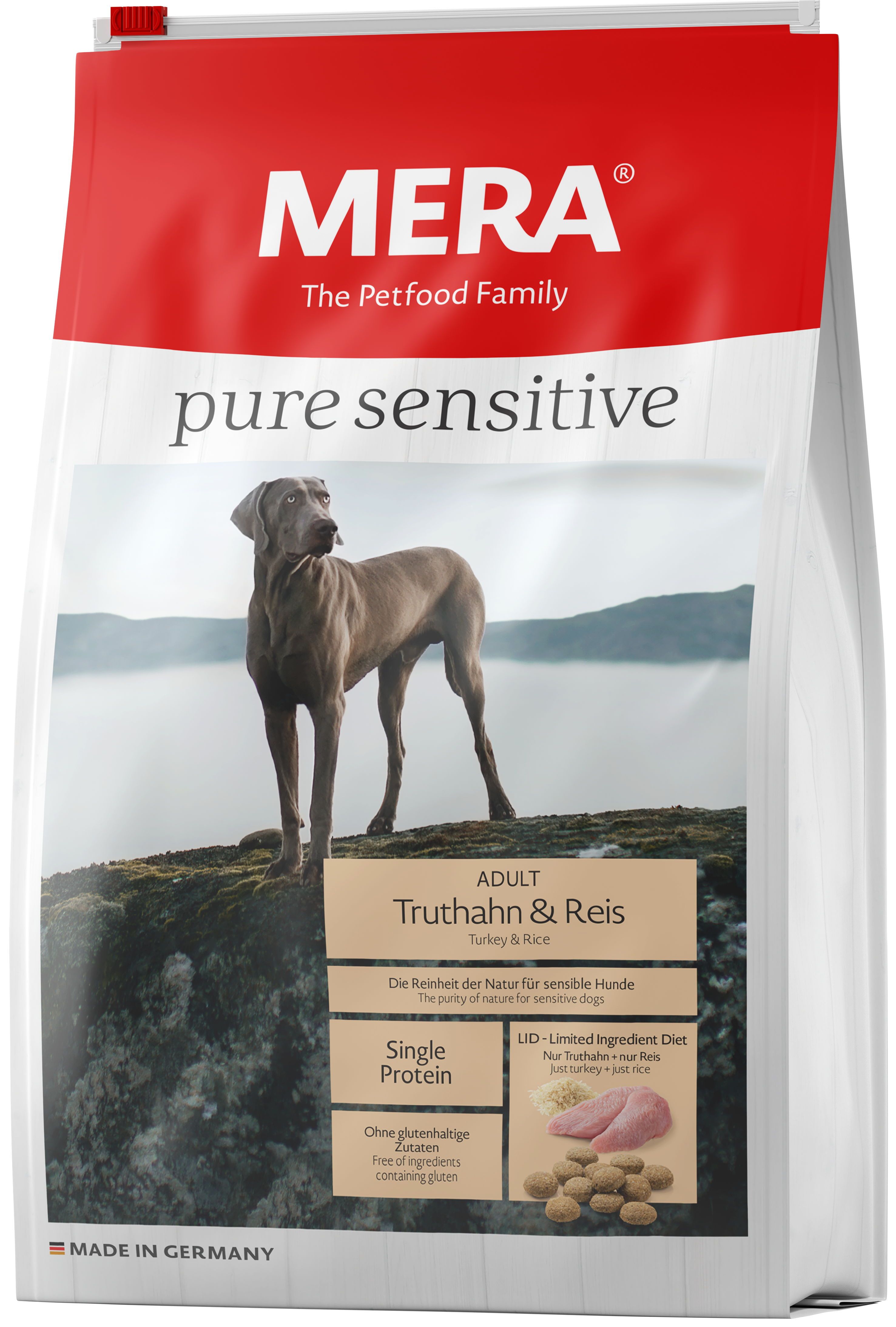 Mera Pure Sensitive Adult Индейка/Рис для собак 1