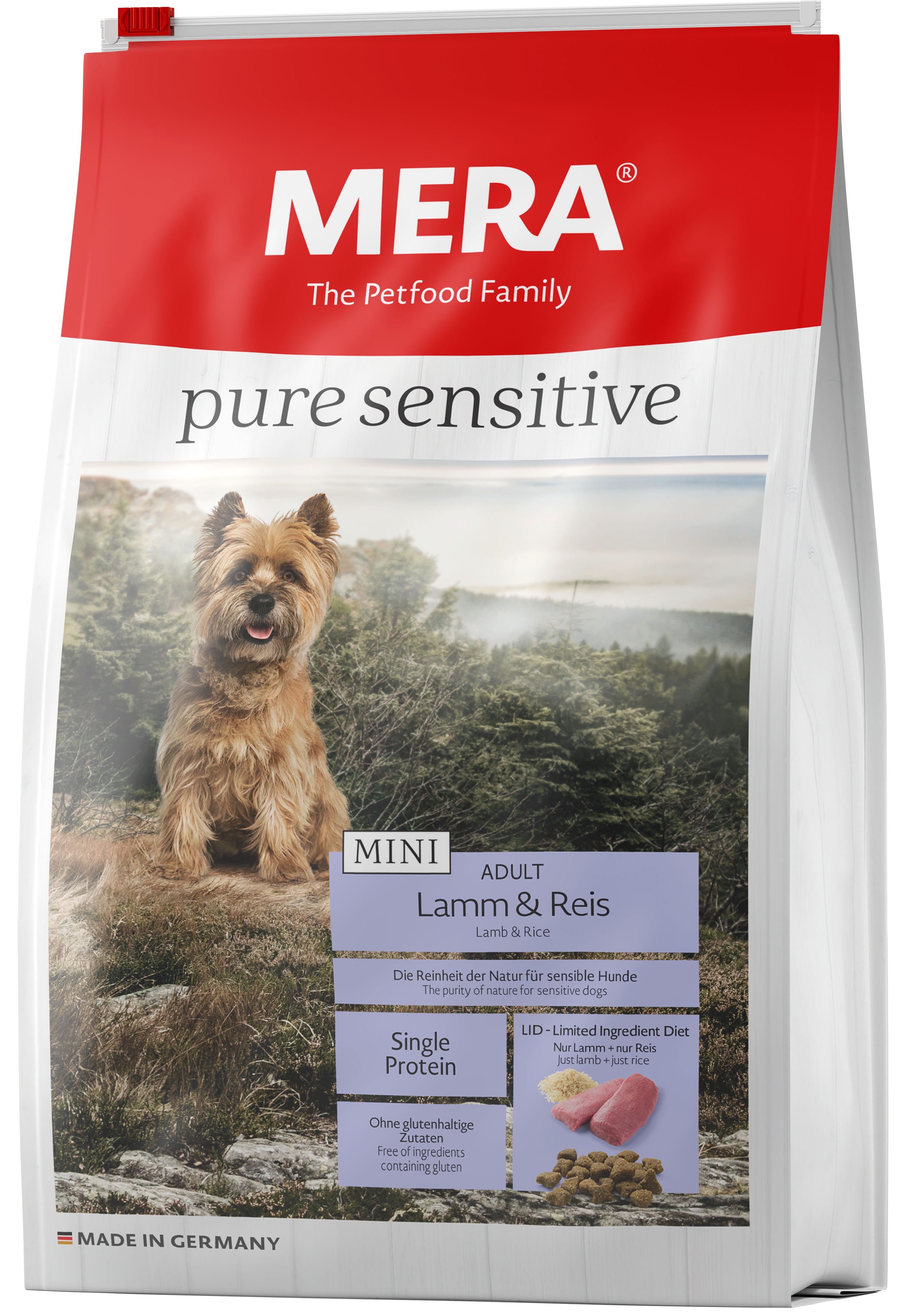 Mera Pure Sensitive Mini Adult Ягненок/Рис для собак 1