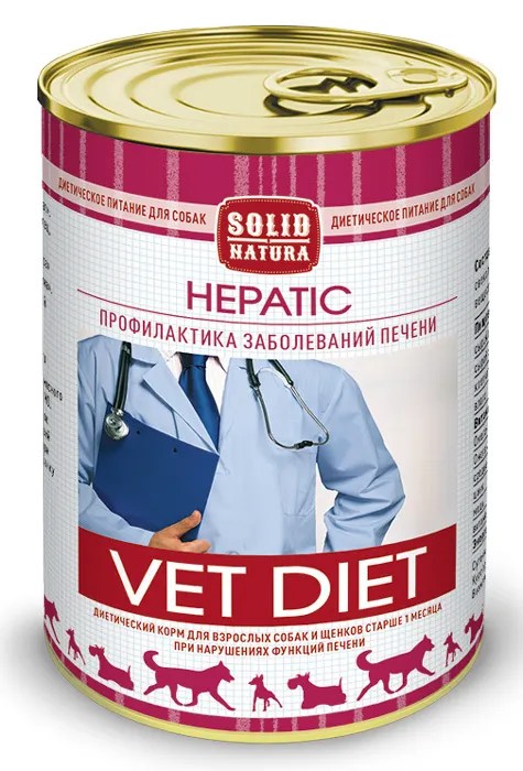 Solid Natura VET Hepatic консерва для собак 340 г