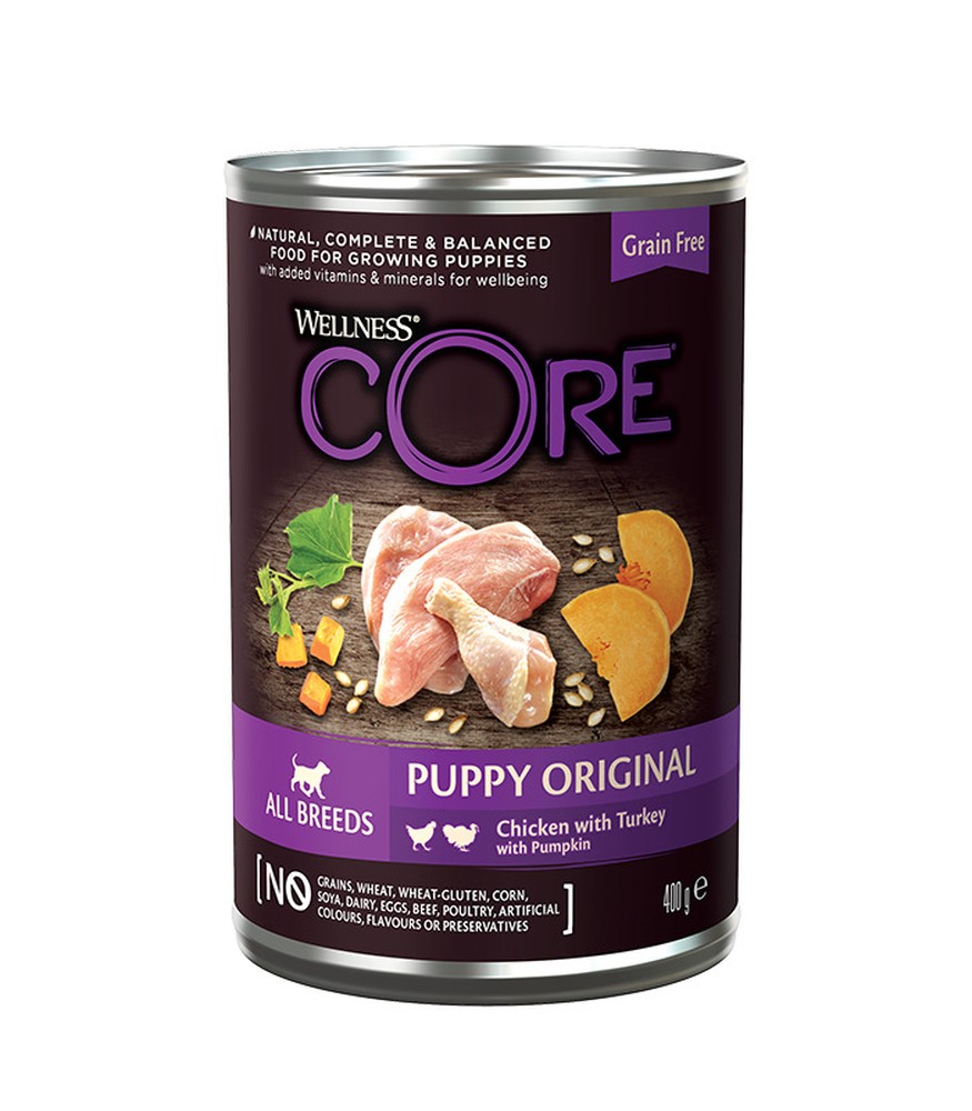 Wellness Core Puppy Dog Курица/Индейка/Тыква конс для щенков 400 г 1