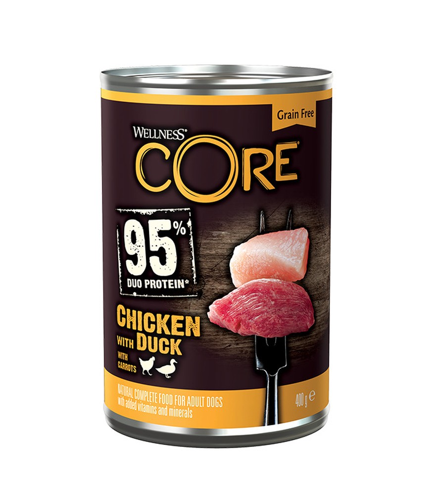 Wellness Core Adult Dog Курица/Утка/Морковь конс для собак 400 г 1