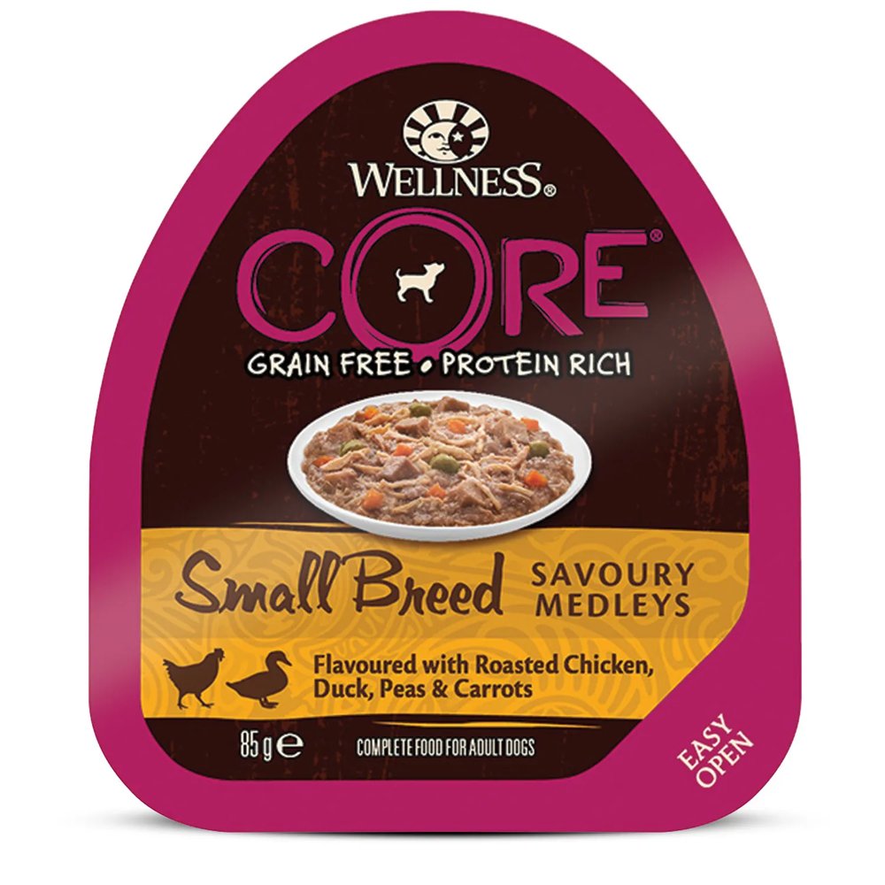 Wellness Core Adult Small Breed Dog Курица/Утка/Горошек/Морковь конс для собак 85 г 2