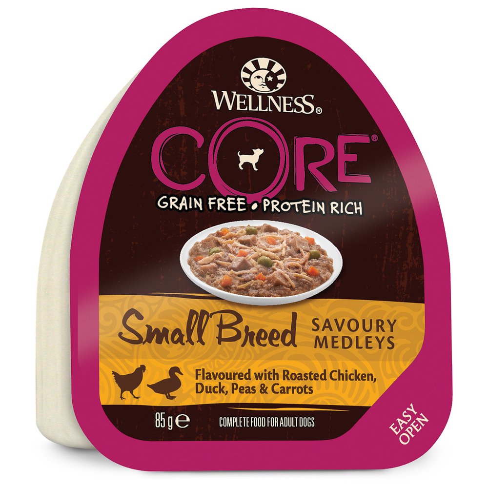 Wellness Core Adult Small Breed Dog Курица/Утка/Горошек/Морковь конс для собак 85 г 1