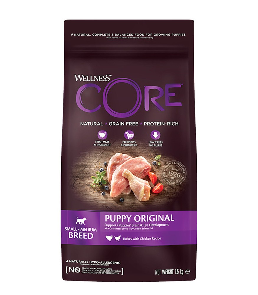 Wellness Core Small/Medium Puppy Индейка/Курица для щенков