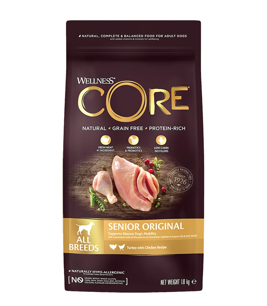 Wellness Core All Breed Senior Индейка/Курица для собак 1