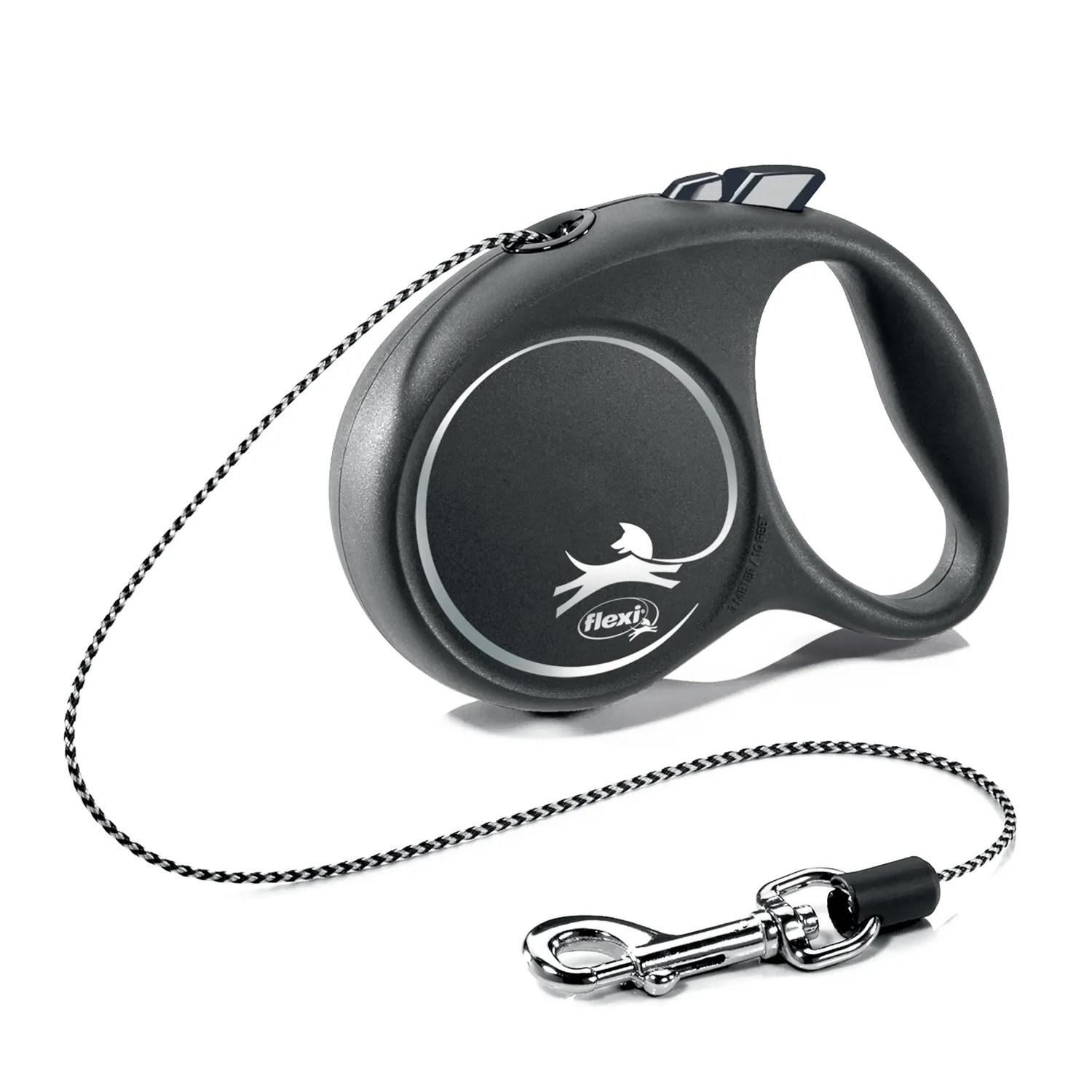 Рулетка FLEXI Black Design XS (до 8 кг) 3 м трос черный/серебро для собак 1