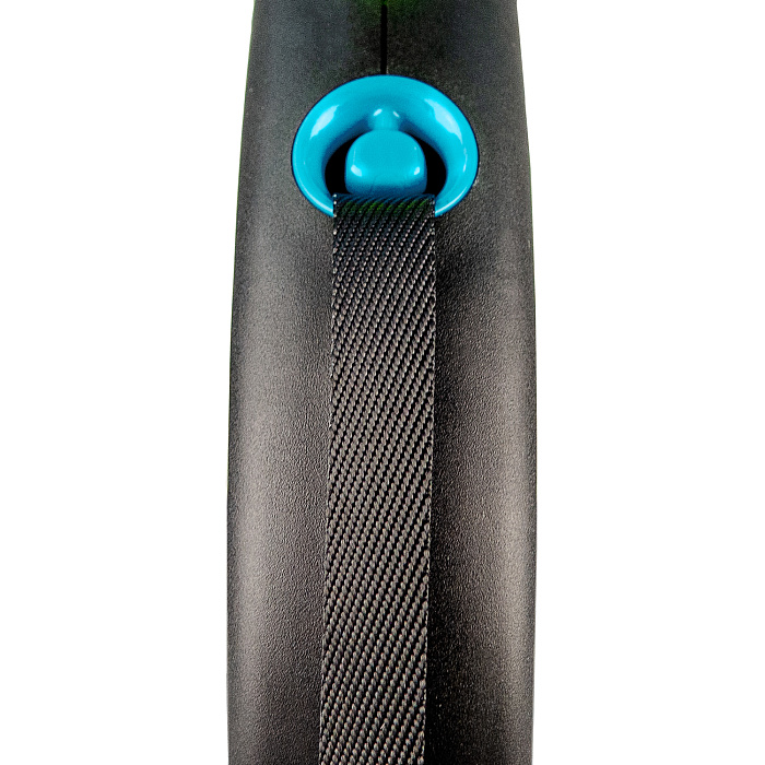 Рулетка FLEXI Black Design лента черный/синий для собак 2