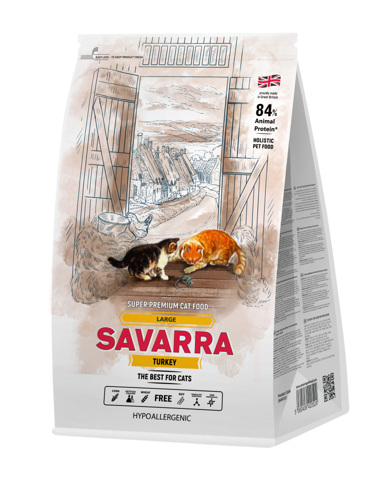 Savarra Adult All/Large Индейка/рис для кошек 1