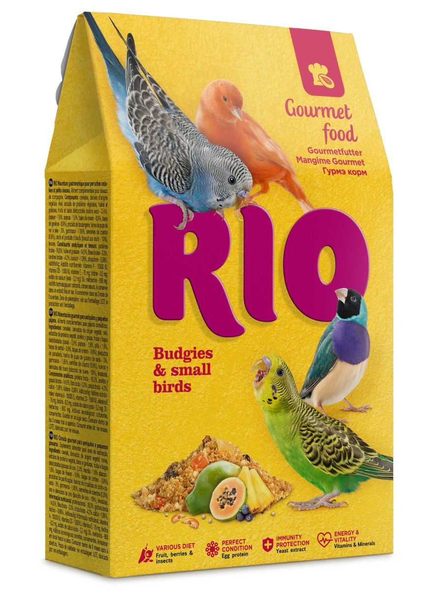 Rio Гурмэ корм для волнистых попугаев и других мелких птиц 250 г 1