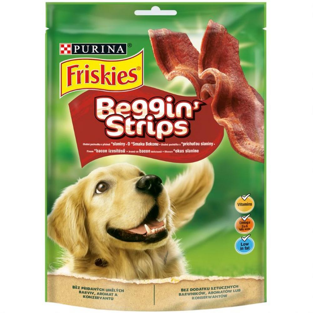 Лакомство Friskies Beggin Strips с ароматом бекона для собак 120 г 1