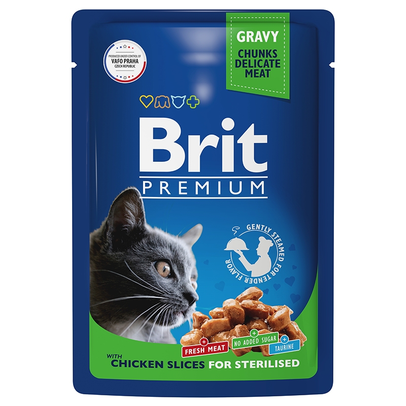 Brit Premium Курица пауч для стерилизованных кошек 85г
