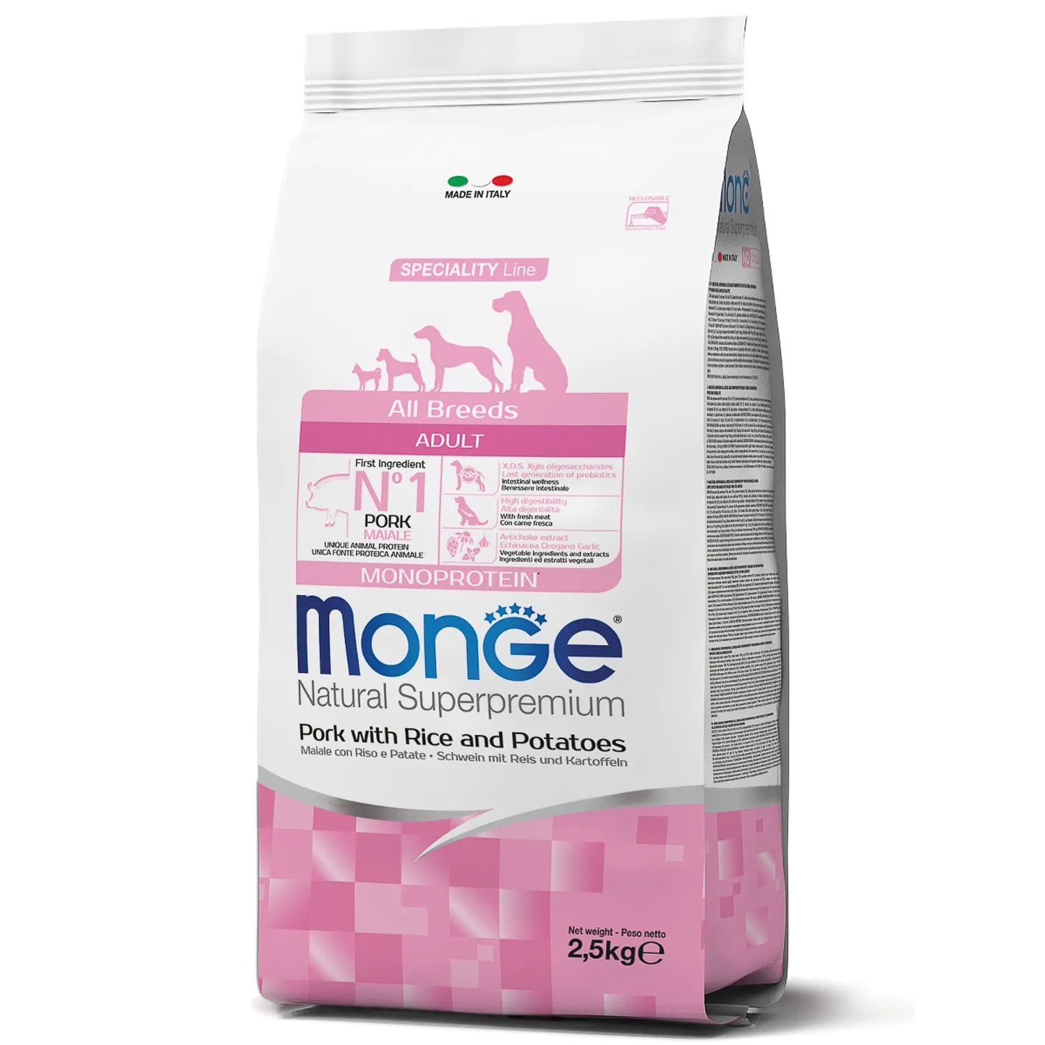 Monge Dog Speciality All Breeds Свинина/Картофель для собак 2,5 кг 1