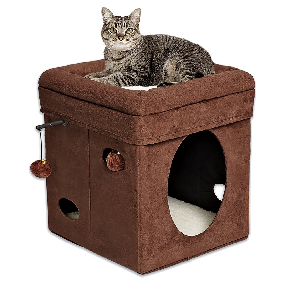 Домик-лежанка MidWest Currious Cat Cube складной для кошек 38,4х38,4х42h см 2
