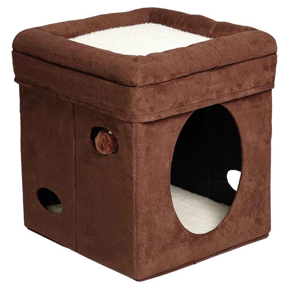 Домик-лежанка MidWest Currious Cat Cube складной для кошек 38,4х38,4х42h см 1