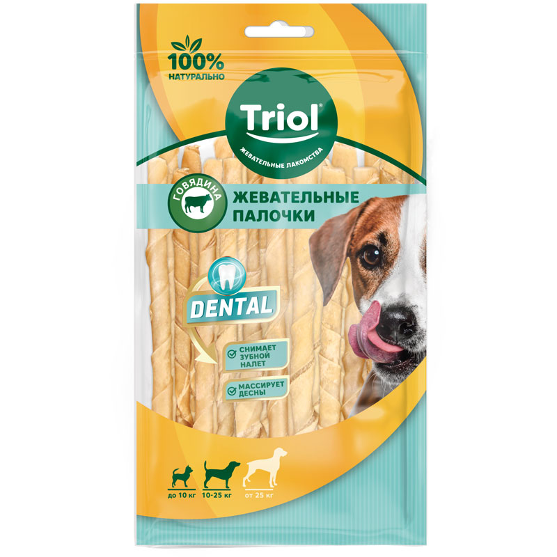 Палочки Triol Dental жевательные крученые для собак 12,5 см 1