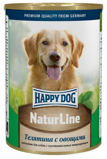 Happy Dog Nature Line Телятина/Овощи конс для собак 410 г 1