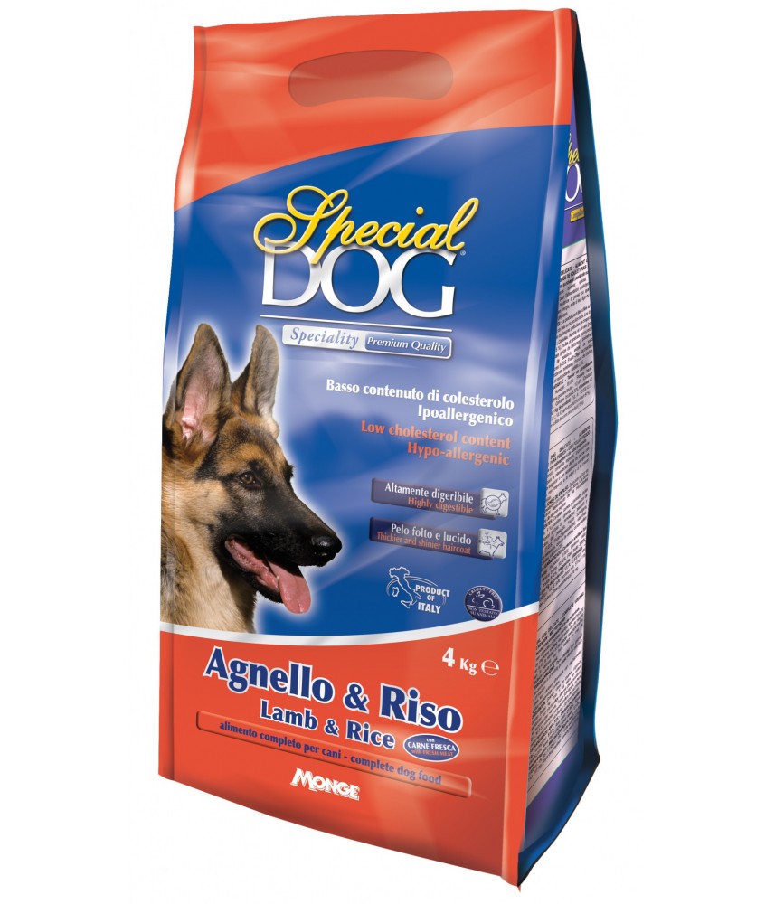 Special Dog All Breeds с чувствительной кожей и пищеварением ягненок/рис для собак 1