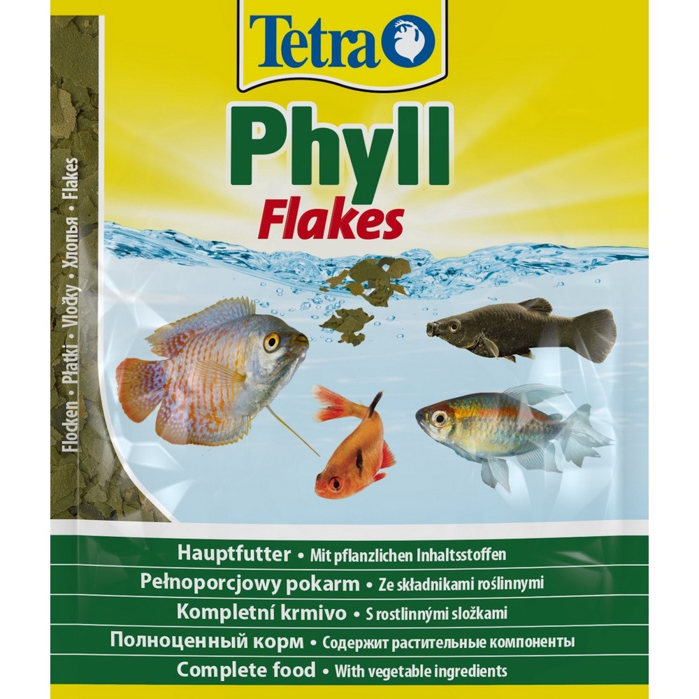 Tetra Phyll растительный корм для всех видов рыб 12 г